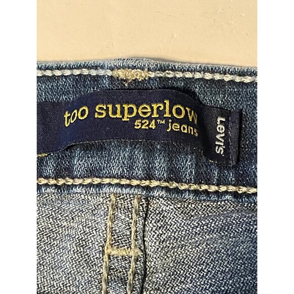 Levi's jeans womens 15 34 x 32 524 too superlow low rise blue - Picture 5 of 10